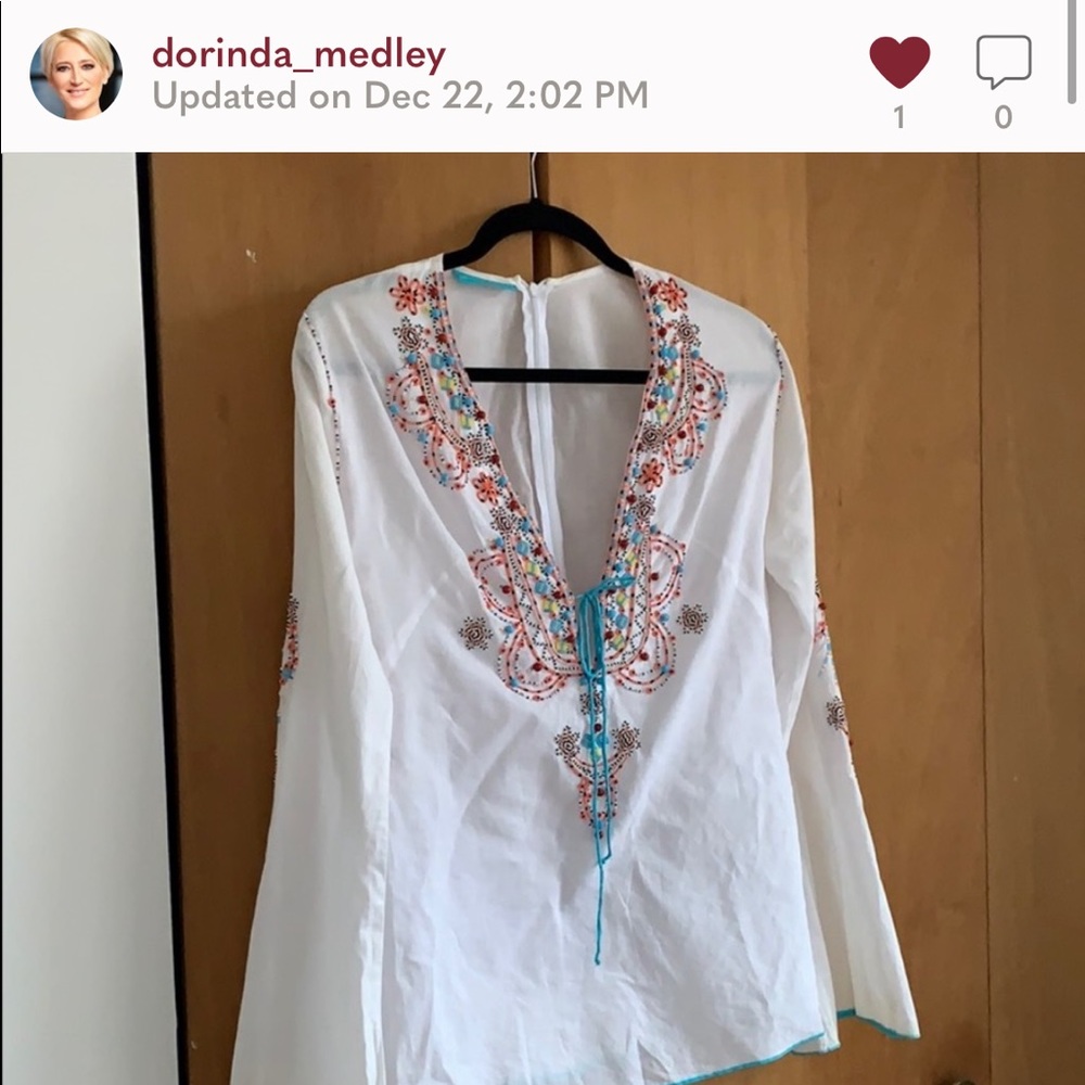 Melissa Obadash hand beaded tunic